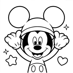 Disegno di Orecchie Topolino da Colorare