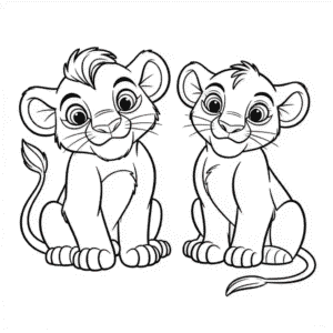 Disegno di Personaggi de Il Re Leone da Colorare