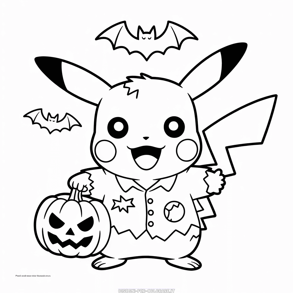 Disegno di Pikachu Zombie da Colorare