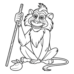 Disegno di Rafiki da Il Re Leone da Colorare