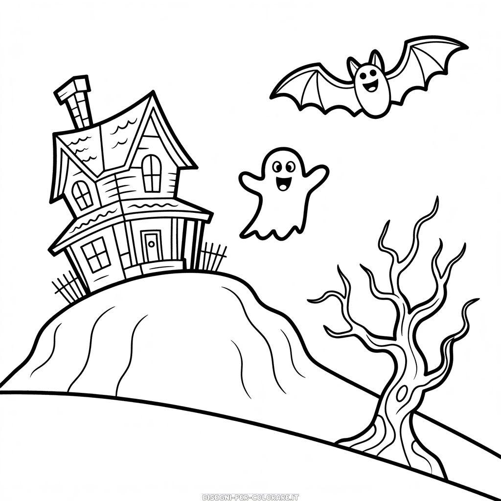 Disegno di Spaventoso Halloween da Colorare