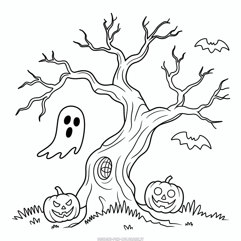 Disegno di Spaventoso Halloween per Adulti da Colorare