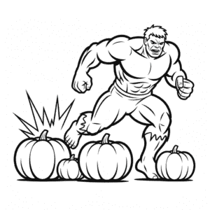 Disegno di Vendicatore Halloween da Colorare